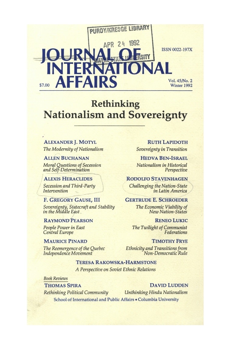 Rethinking Nationalism And Sovereignty Columbia Journal Of